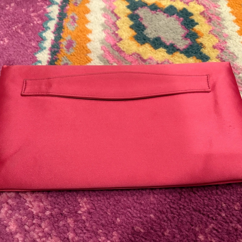 Prada Fuchsia Clutch with Gold Accents - Picture 2 of 5
